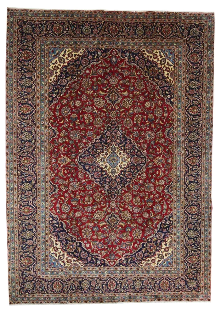 Perserteppich Keshan 342 x 243 cm Wolle handgeknüpft