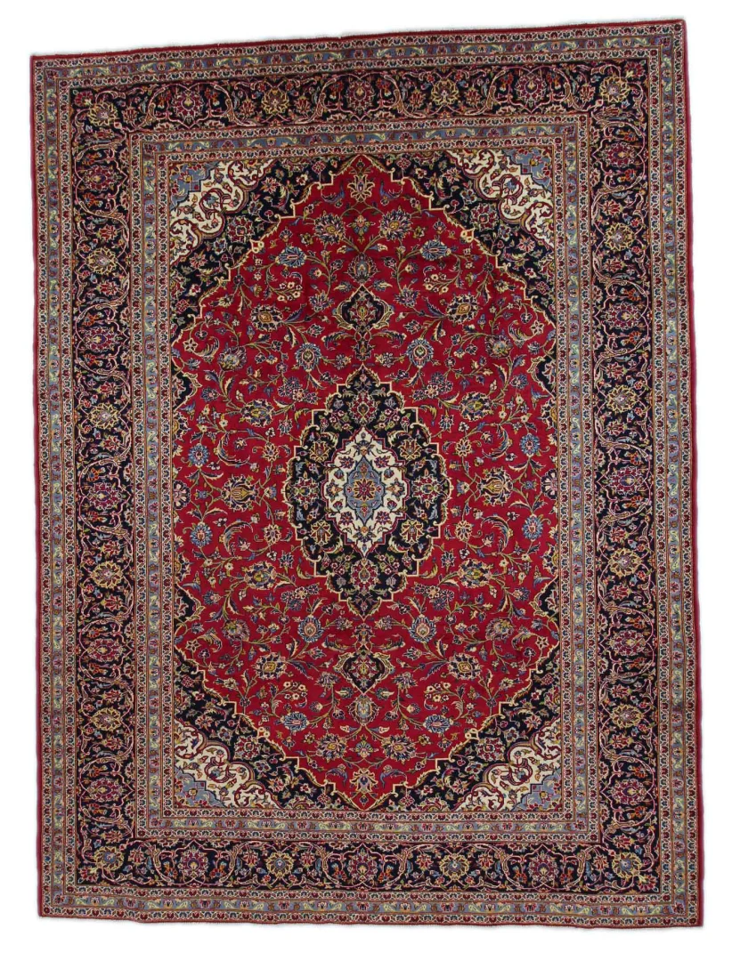 Perserteppich Keshan 347 x 258 cm Schafwolle handgeknüpft