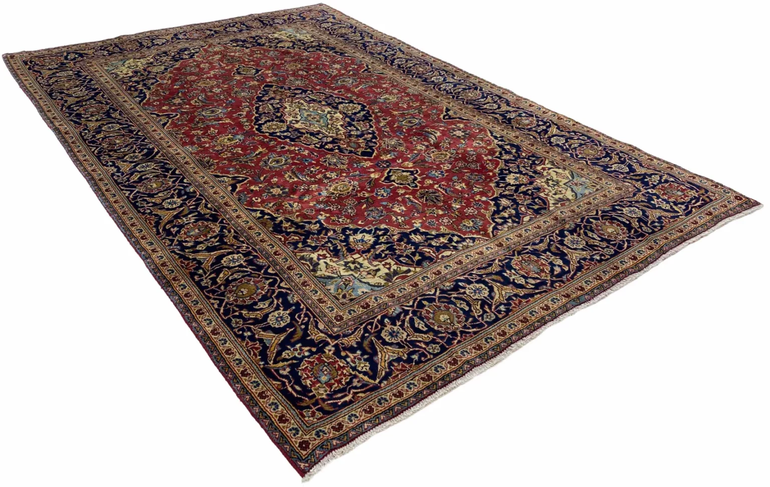 Perserteppich Keshan 305 x 195 cm Wolle handgeknüpft