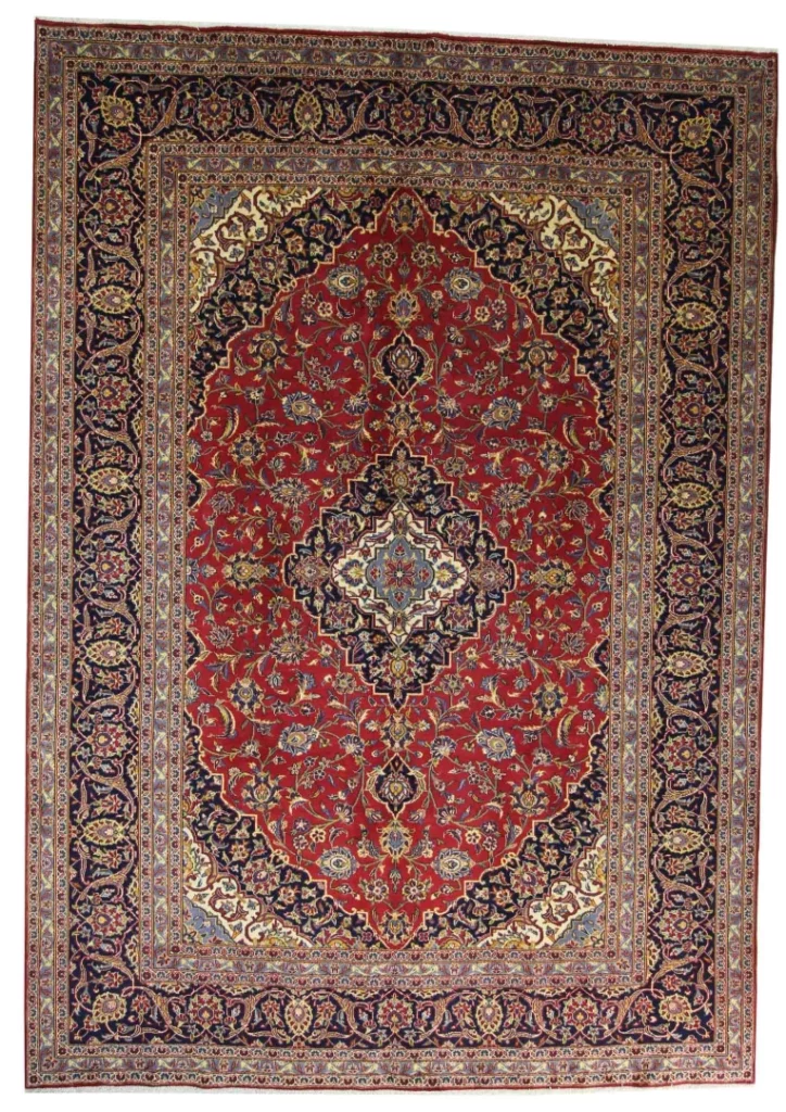 Perserteppich Keshan 350 x 245 cm Schafwolle handgeknüpft