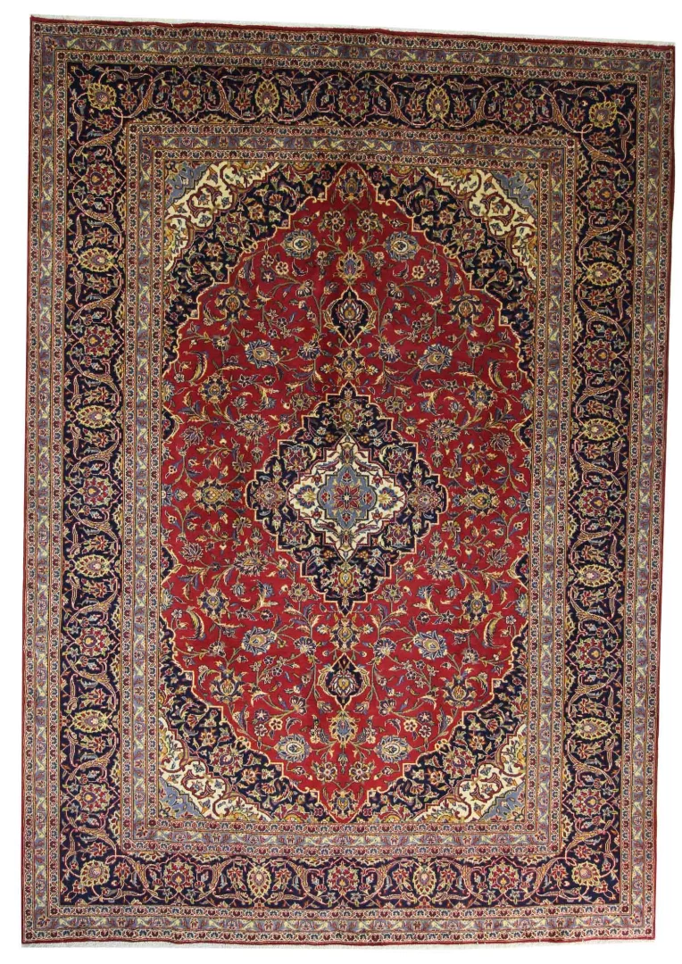 Perserteppich Keshan 350 x 245 cm Schafwolle handgeknüpft