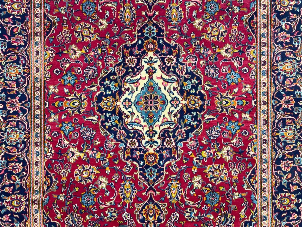Perserteppich Keshan 305 x 195 cm Schafwolle handgeknüpft