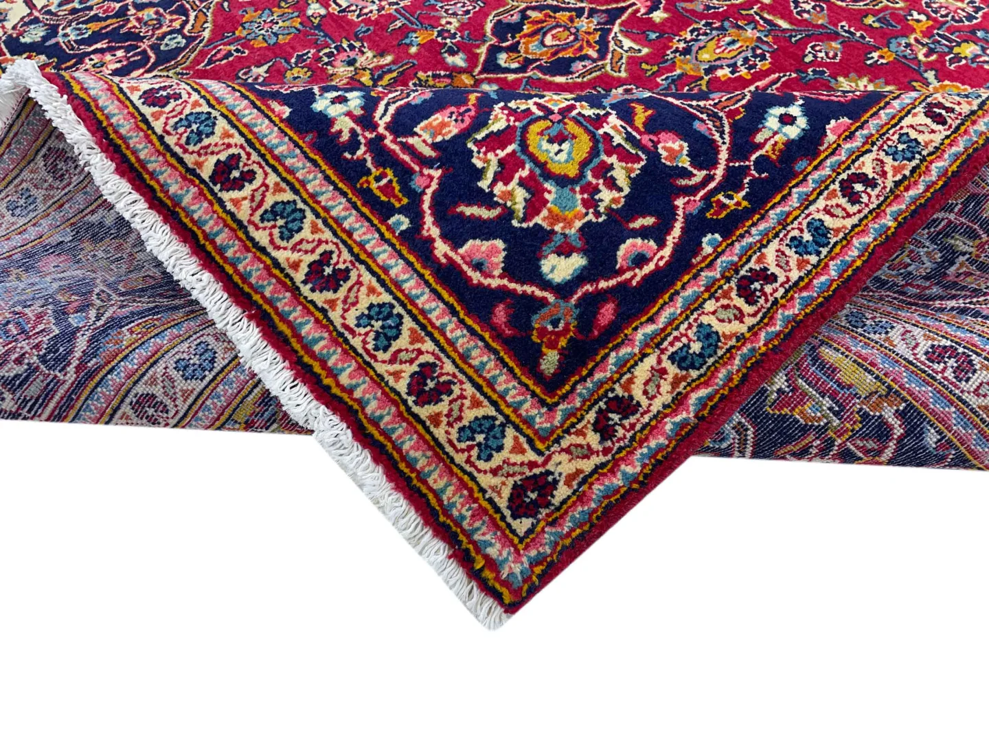 Perserteppich Keshan 305 x 195 cm Schafwolle handgeknüpft