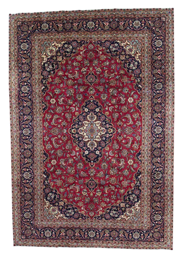 Perserteppich Keshan 356 x 245 cm Wolle handgeknüpft