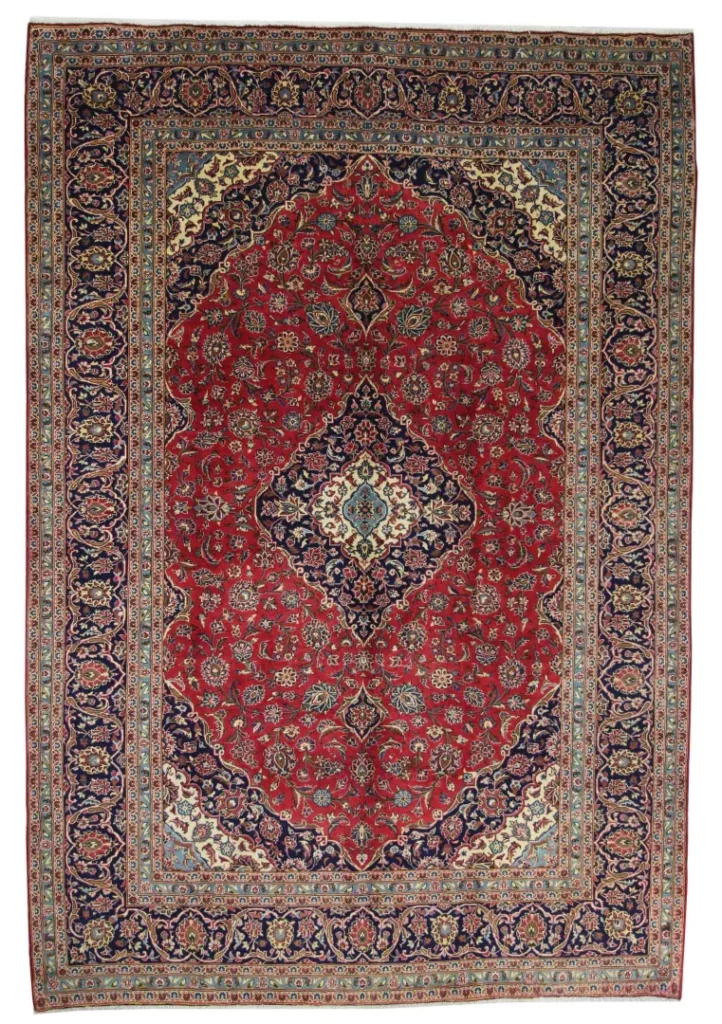 keshan-teppich-355-x-242-cm-150000-300000-knoten-handgeknupft Perserteppich Keshan 355 x 242 cm Wolle handgeknüpft