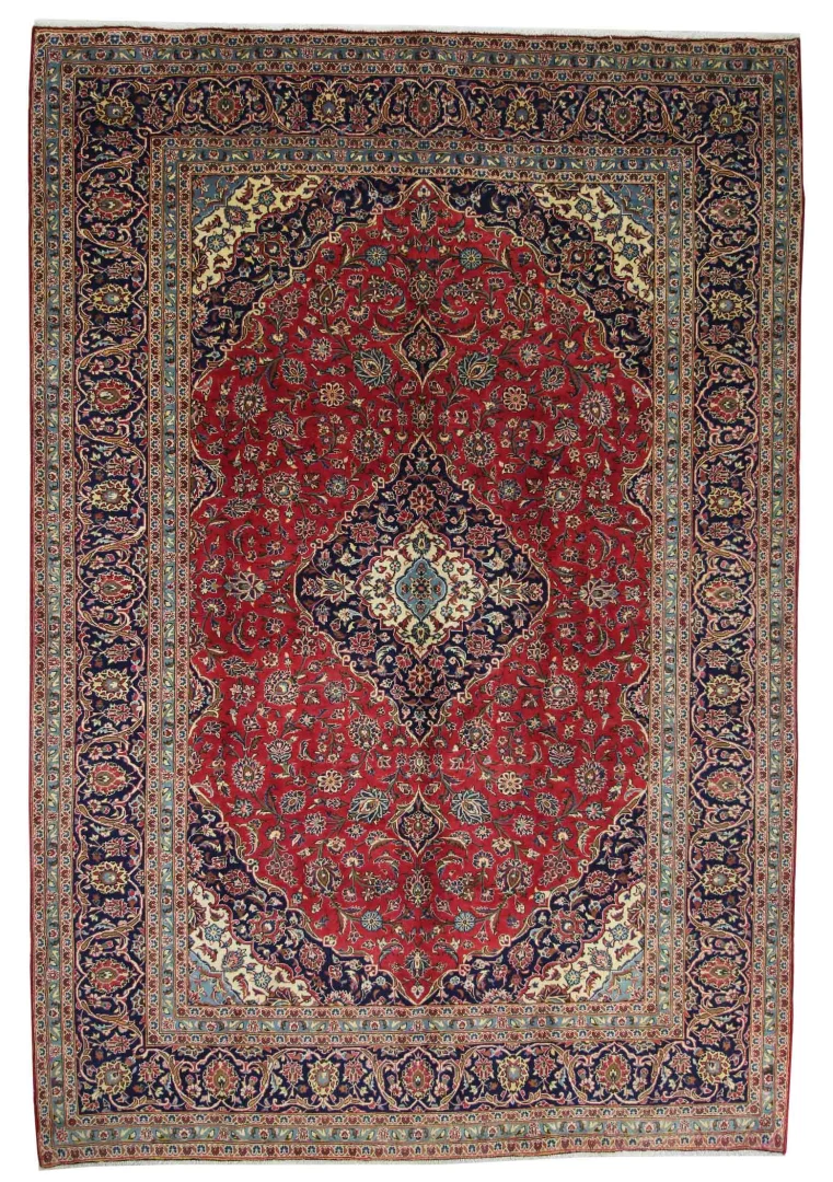 keshan-teppich-355-x-242-cm-150000-300000-knoten-handgeknupft Perserteppich Keshan 355 x 242 cm Wolle handgeknüpft