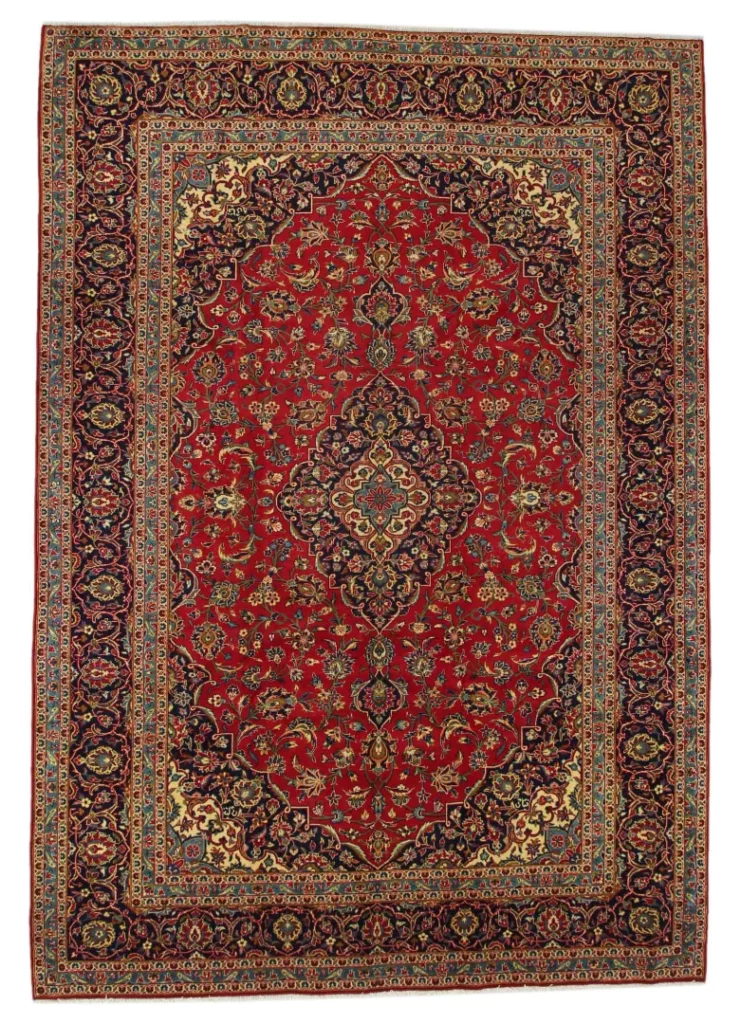Perserteppich Keshan 357x250 cm Wolle handgeknüpft