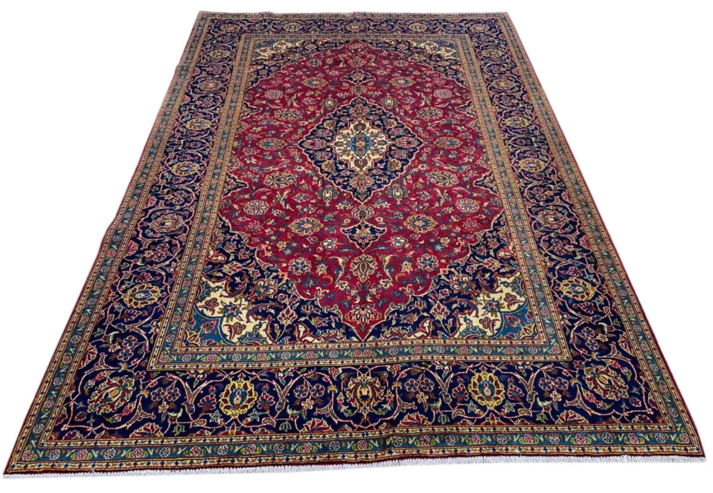 Perserteppich Keshan 306 x 202 cm Wolle handgeknüpft