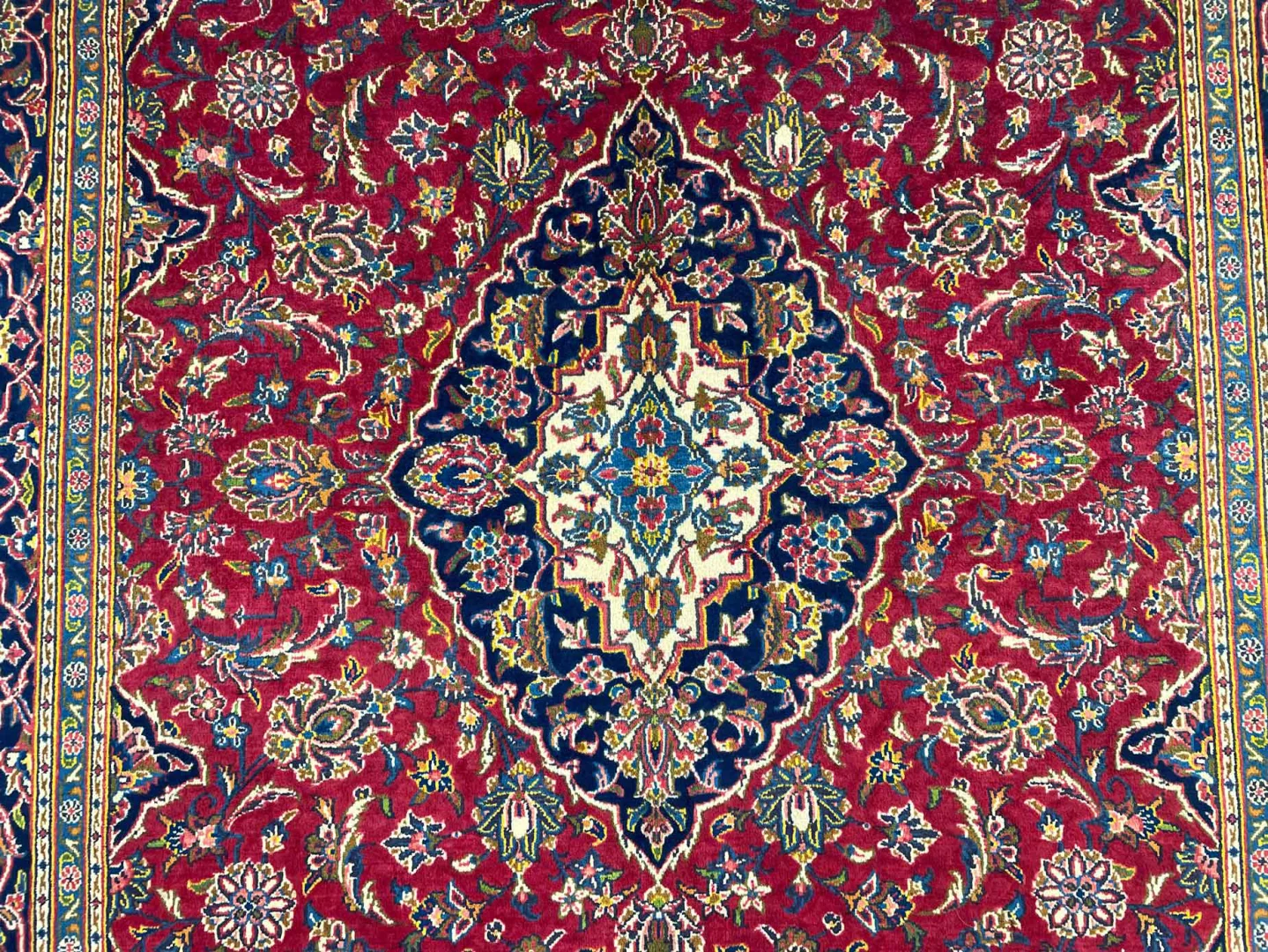 Perserteppich Keshan 306 x 202 cm Wolle handgeknüpft