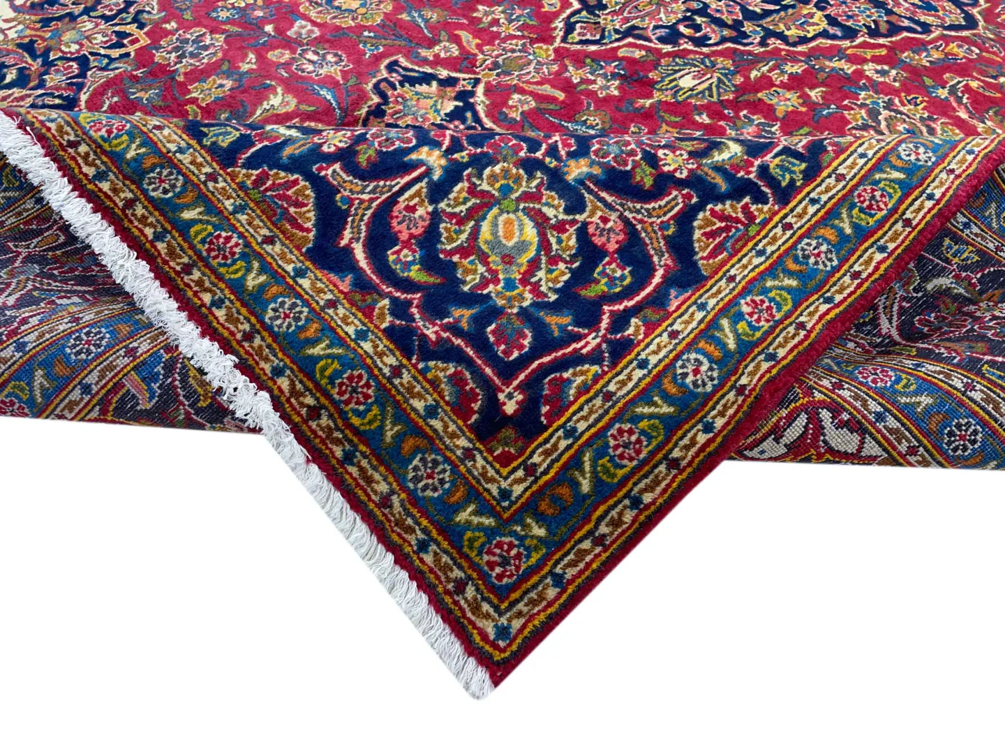 Perserteppich Keshan 306 x 202 cm Wolle handgeknüpft