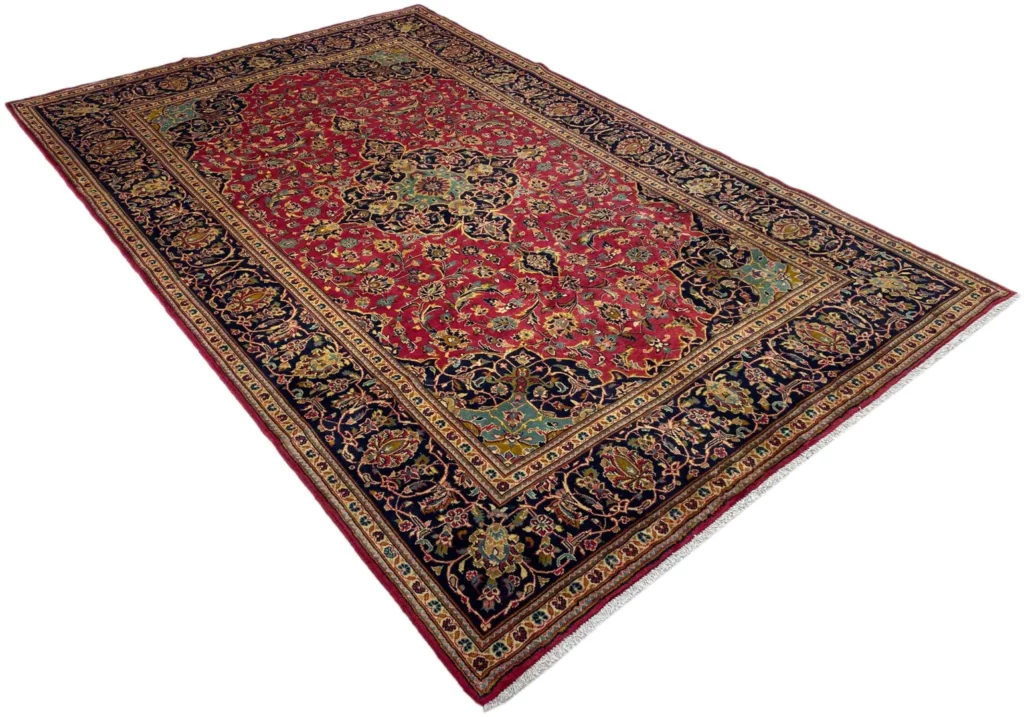 Perserteppich Keshan 307 x 196 cm Schafwolle handgeknüpft