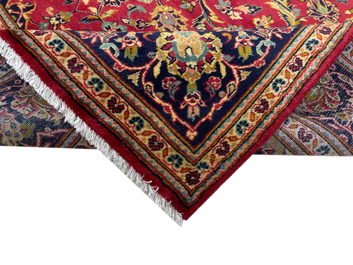 Perserteppich Keshan 307 x 196 cm Schafwolle handgeknüpft