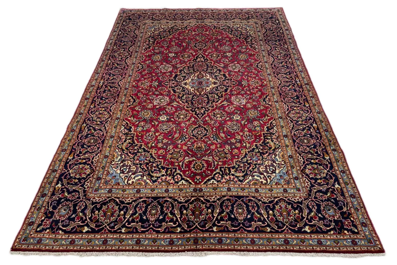 Perserteppich Keshan 310 x 200 cm Wolle handgeknüpft