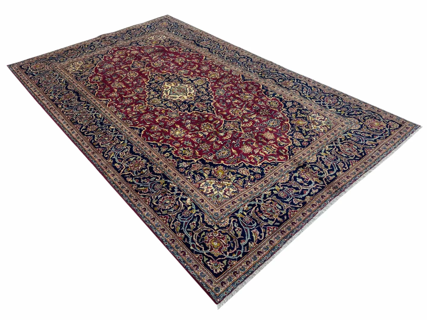 Perserteppich Keshan 312 x 195 cm Wolle handgeknüpft