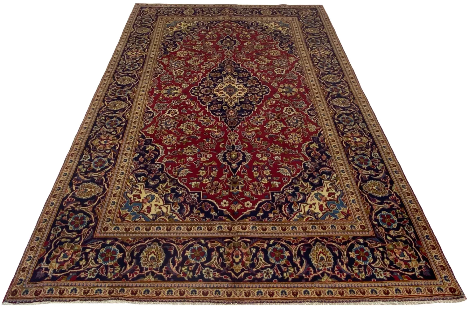 Perserteppich Keshan 312 x 196 cm Wolle handgeknüpft