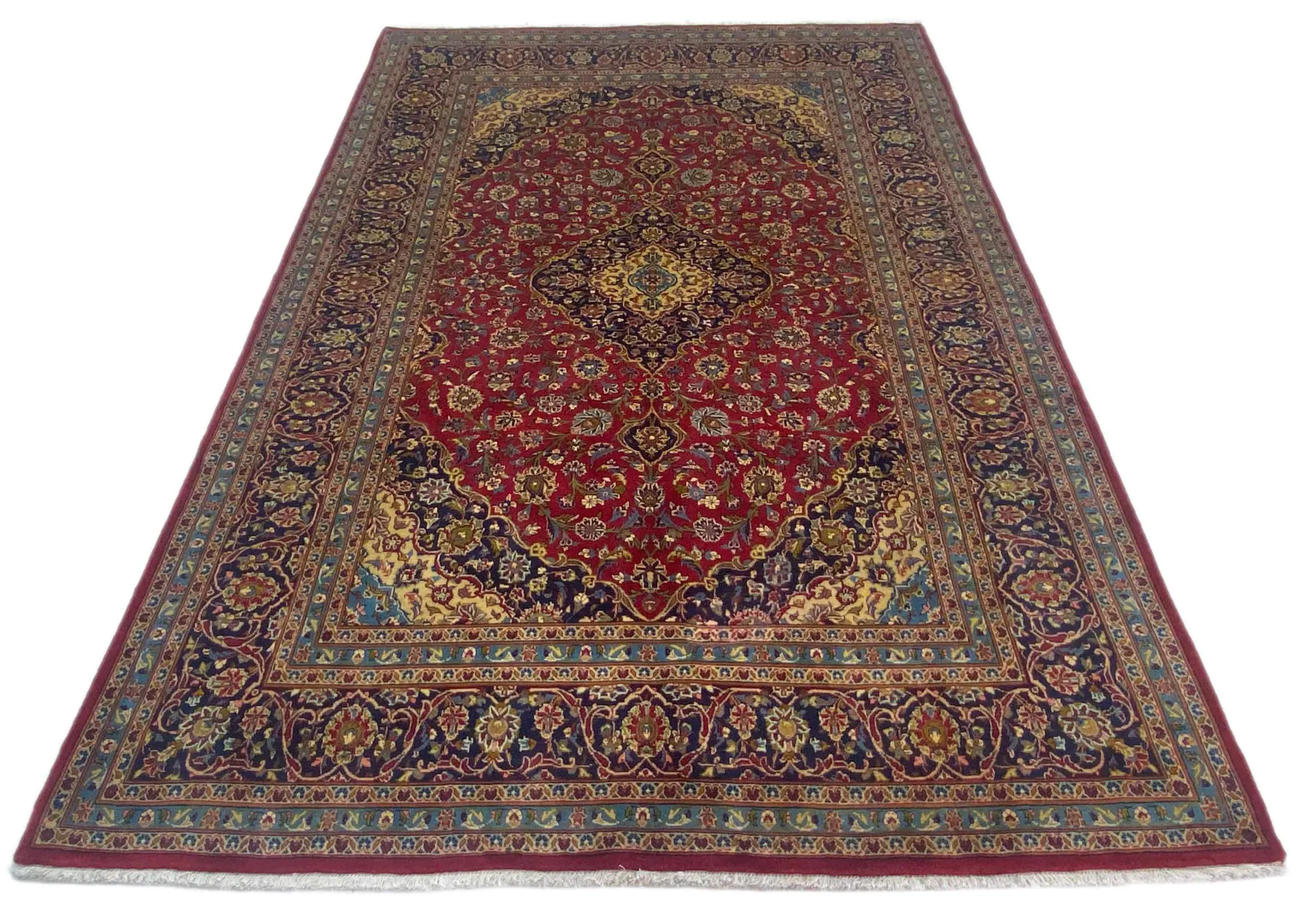 Perserteppich Keshan 314 x 202 cm Wolle handgeknüpft