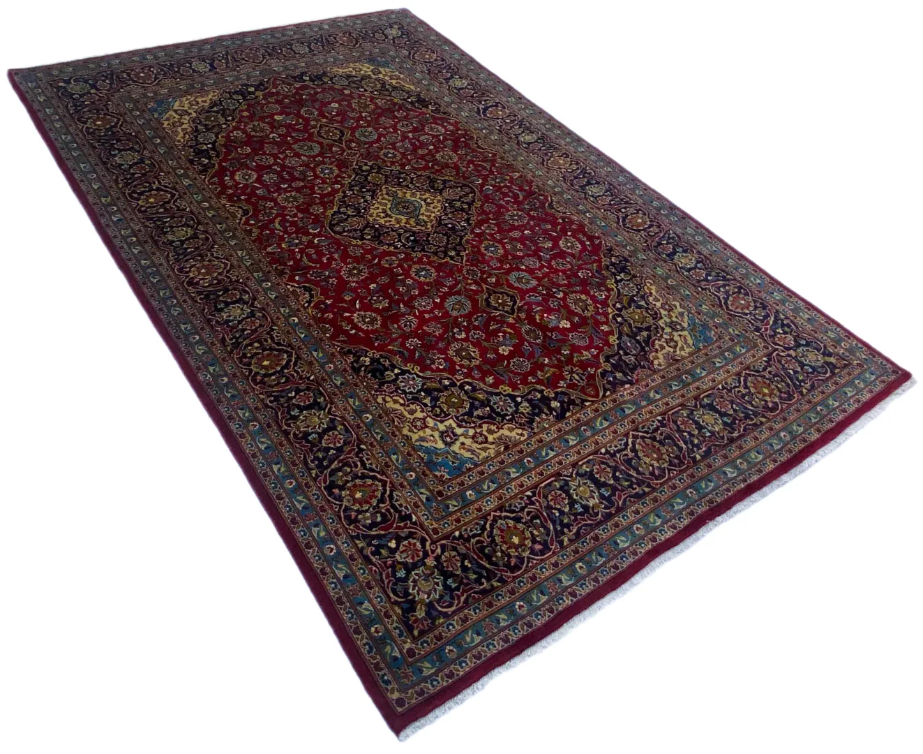Perserteppich Keshan 314 x 202 cm Wolle handgeknüpft