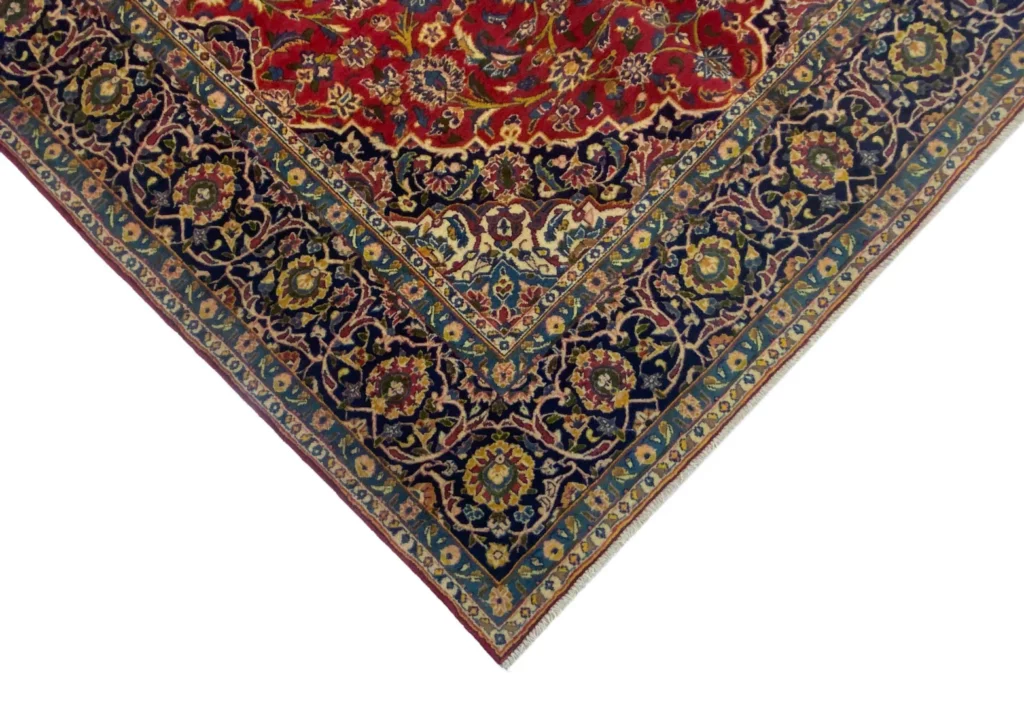Perserteppich Keshan 315 x 206 cm Schafwolle handgeknüpft