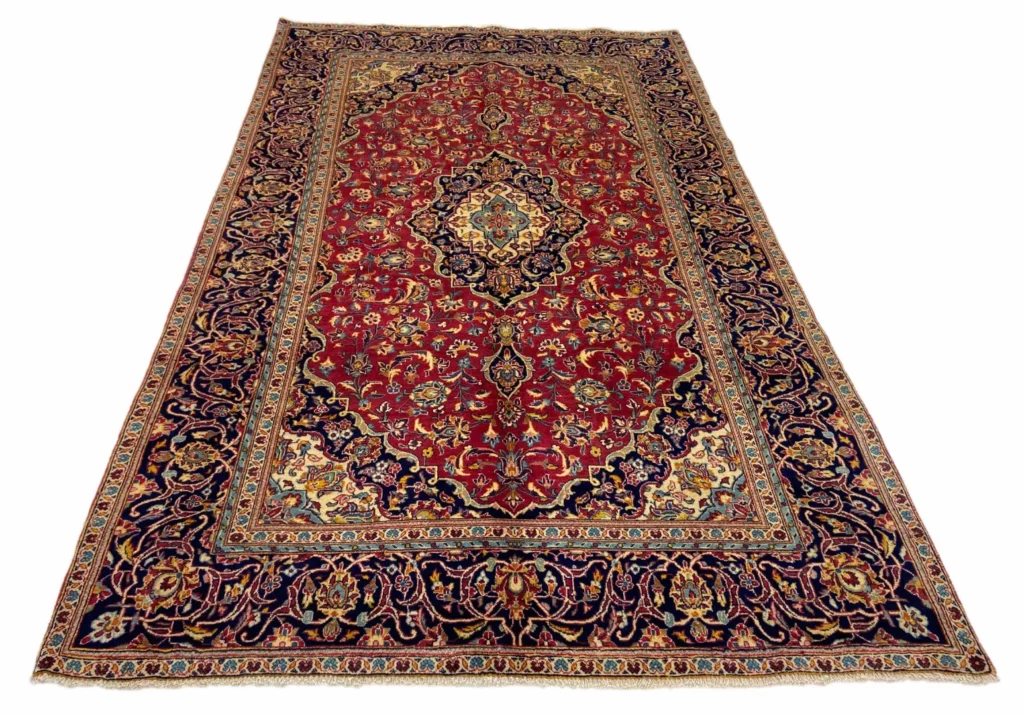 Perserteppich Keshan 315 x 188 cm Schafwolle handgeknüpft