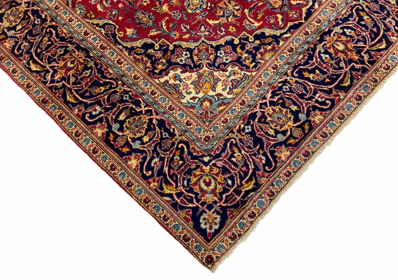 Perserteppich Keshan 315 x 188 cm Schafwolle handgeknüpft