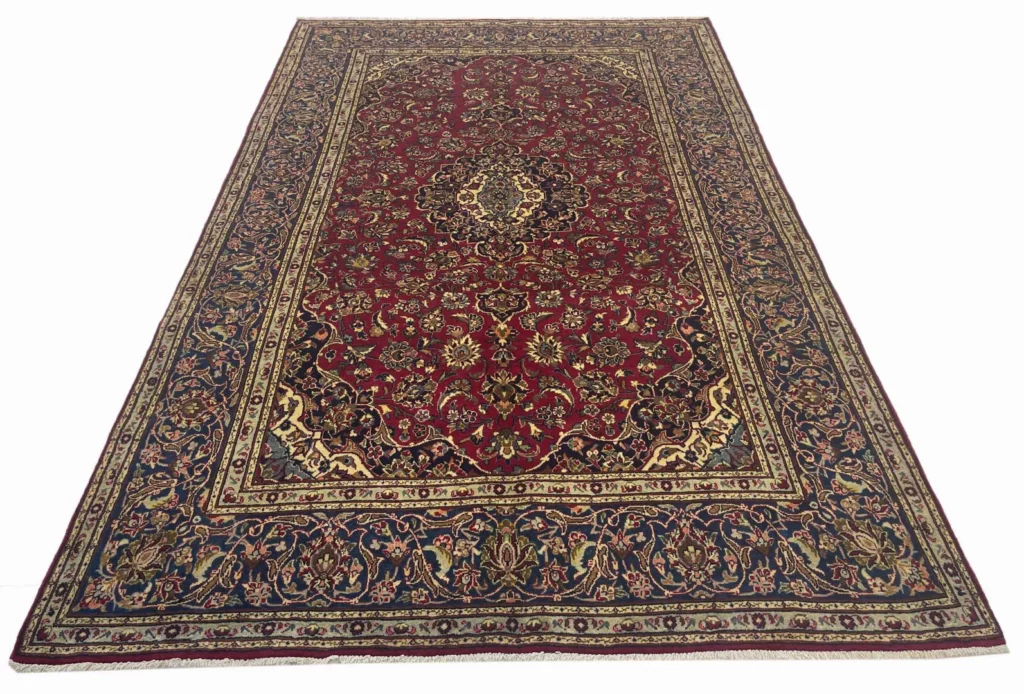 keshan-teppich-326-x-200-cm-150000-knoten-handgeknupft-orientteppich-1 Perserteppich Keshan 326 x 200 cm Schafwolle handgeknüpft