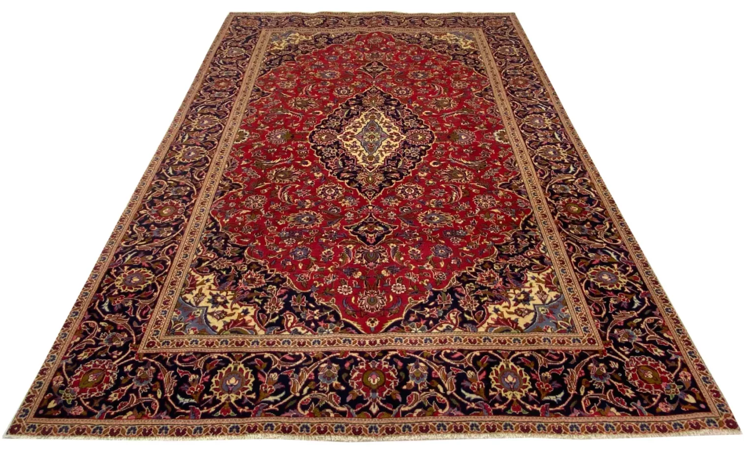 Perserteppich Keshan 334 x 234 cm Wolle handgeknüpft