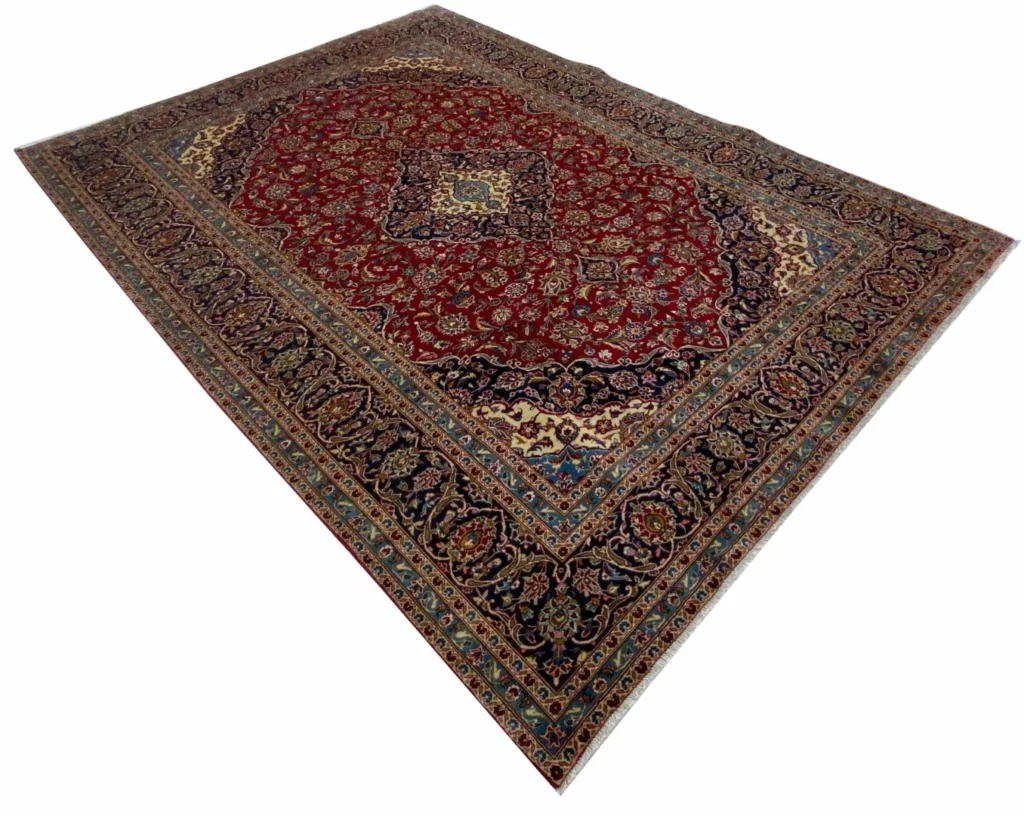Perserteppich Keshan 342 x 243 cm Wolle handgeknüpft