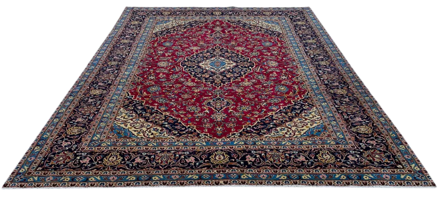 Perserteppich Keshan 346 x 253 cm Wolle handgeknüpft