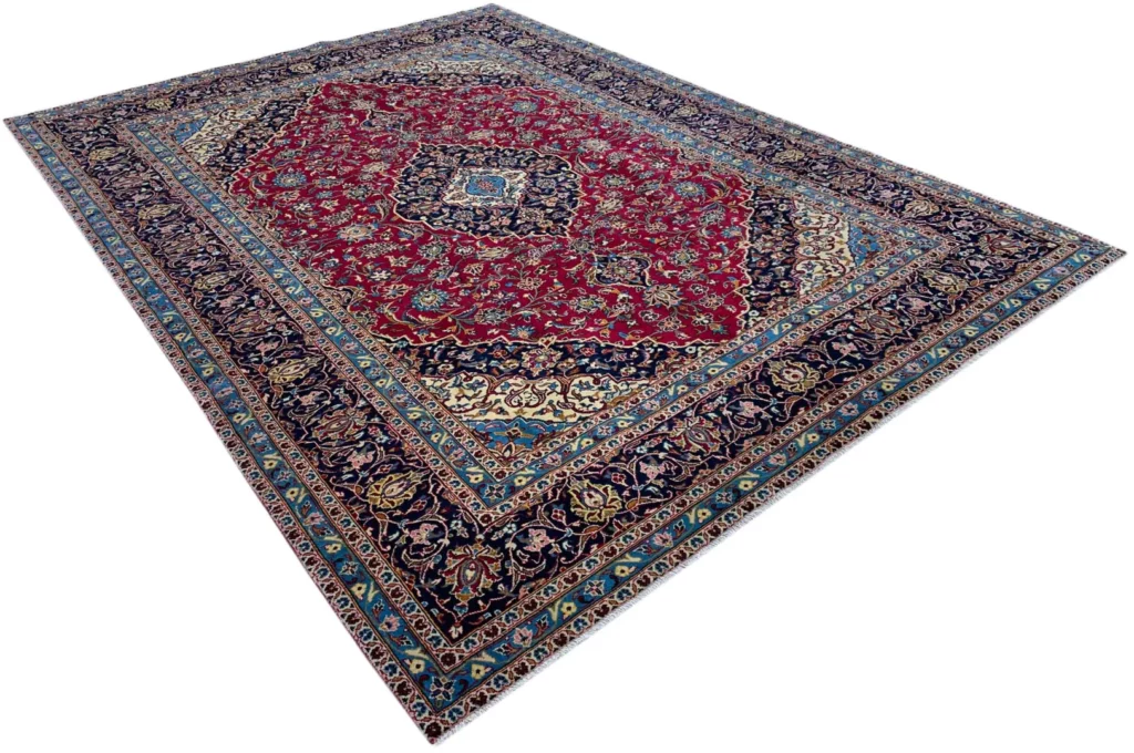 Perserteppich Keshan 346 x 253 cm Wolle handgeknüpft