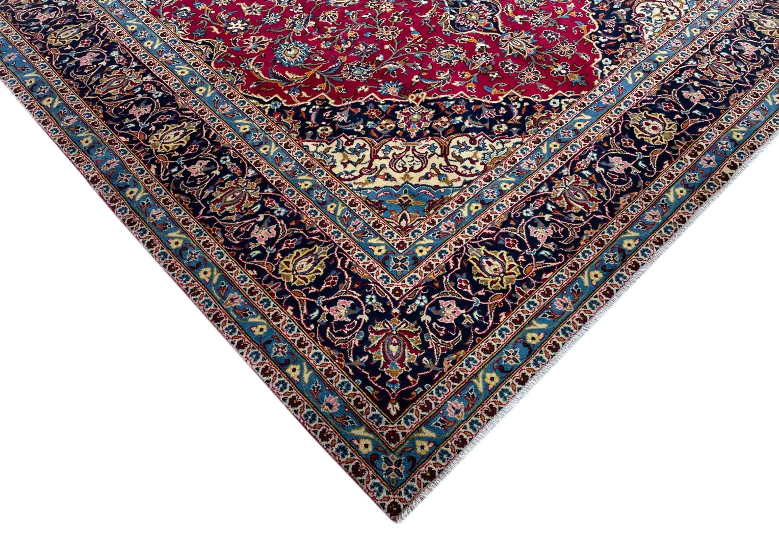 Perserteppich Keshan 346 x 253 cm Wolle handgeknüpft