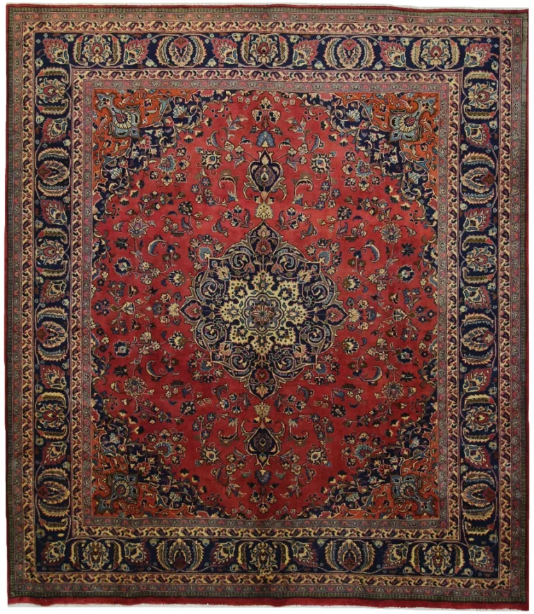 Perserteppich Maschhad 290 x 255 cm Wolle handgeknüpft