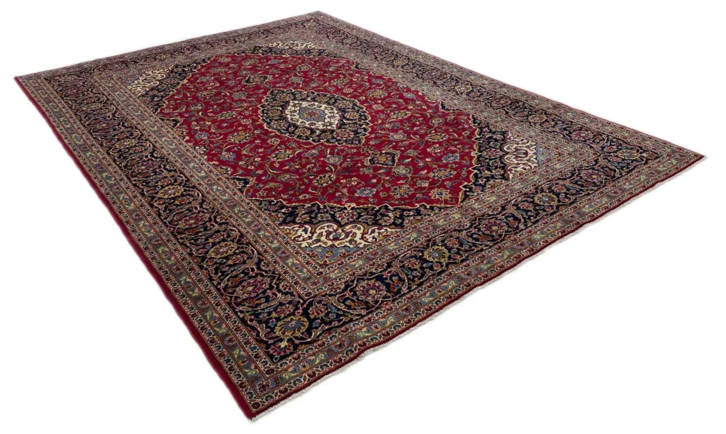Perserteppich Keshan 347 x 258 cm Schafwolle handgeknüpft