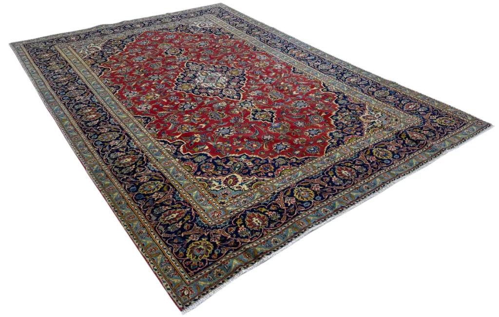 Perserteppich Keshan 348 x 245 cm Schafwolle handgeknüpft