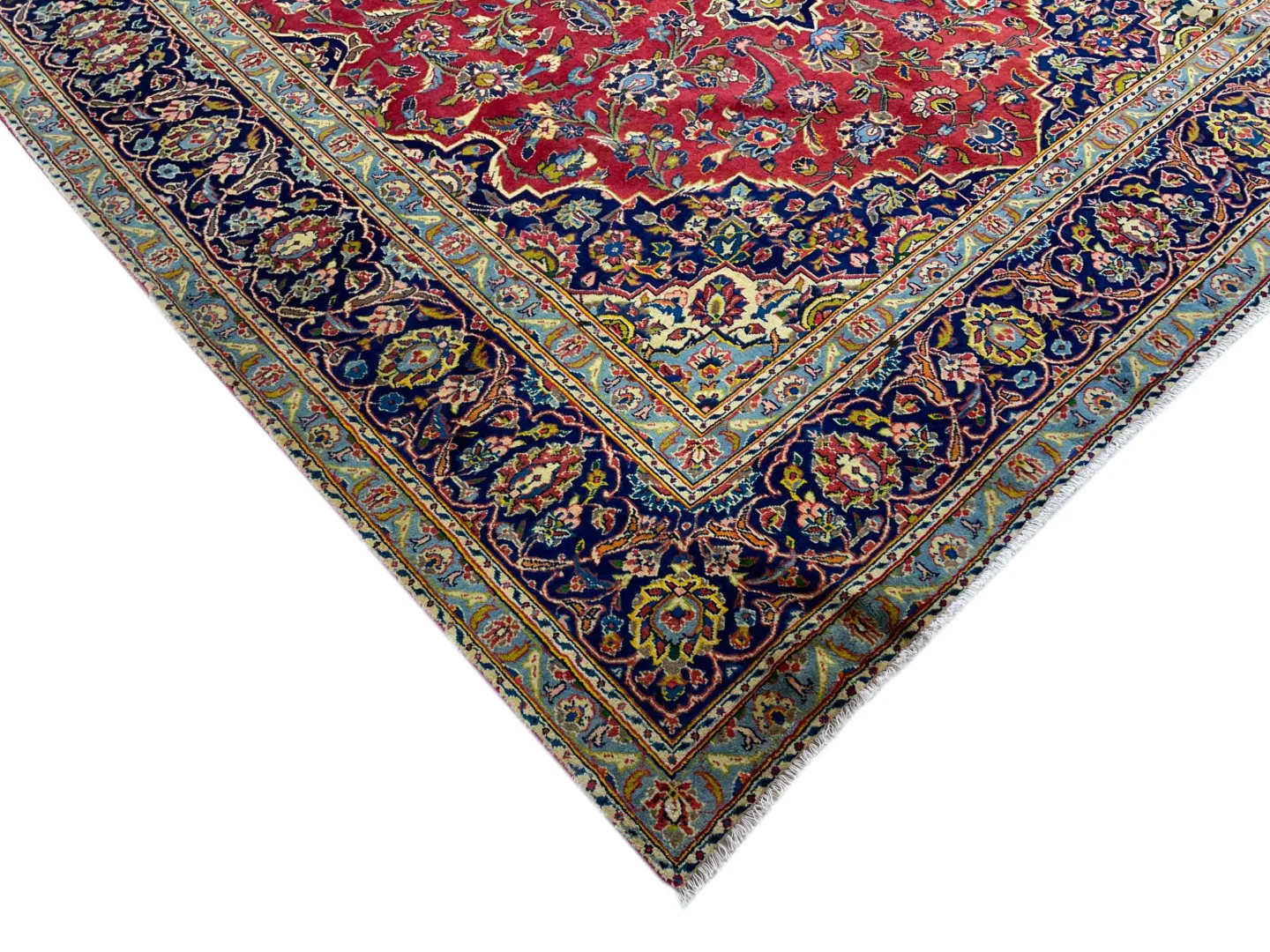 Perserteppich Keshan 348 x 245 cm Schafwolle handgeknüpft