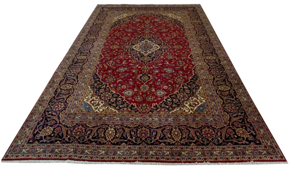 Perserteppich Keshan 350 x 245 cm Schafwolle handgeknüpft