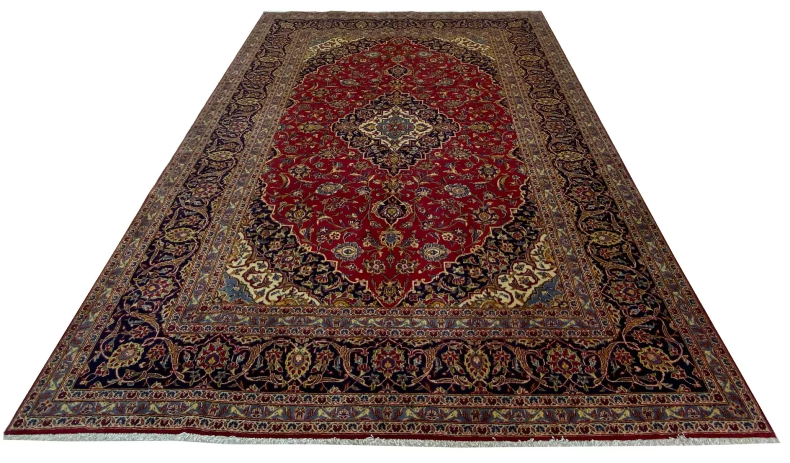 Perserteppich Keshan 350 x 245 cm Schafwolle handgeknüpft