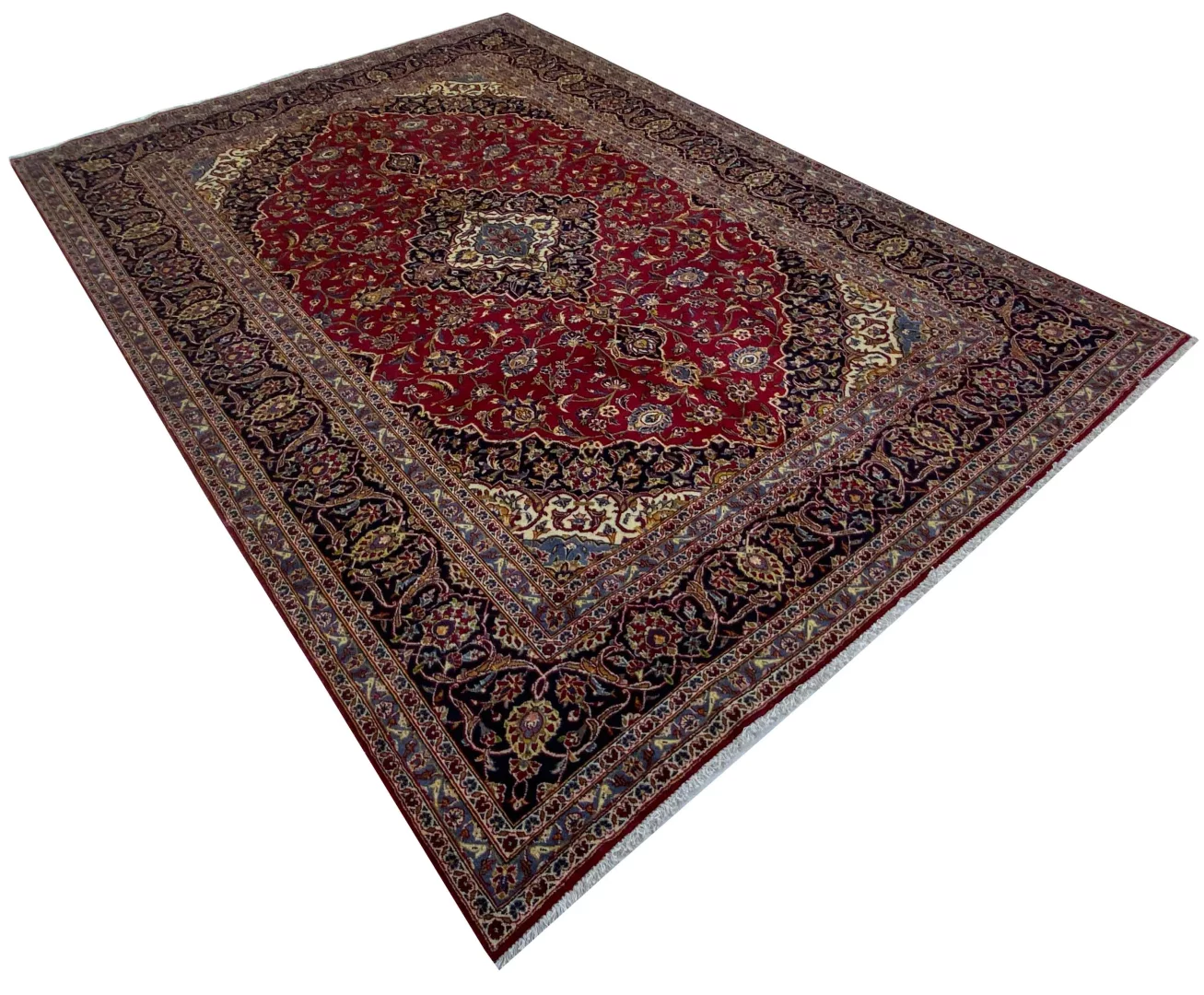 Perserteppich Keshan 350 x 245 cm Schafwolle handgeknüpft