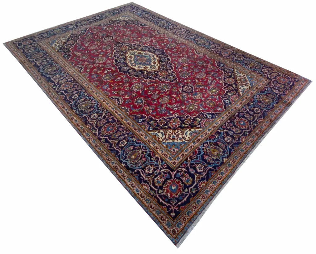 Perserteppich Keshan 353 x 241 cm Wolle handgeknüpft