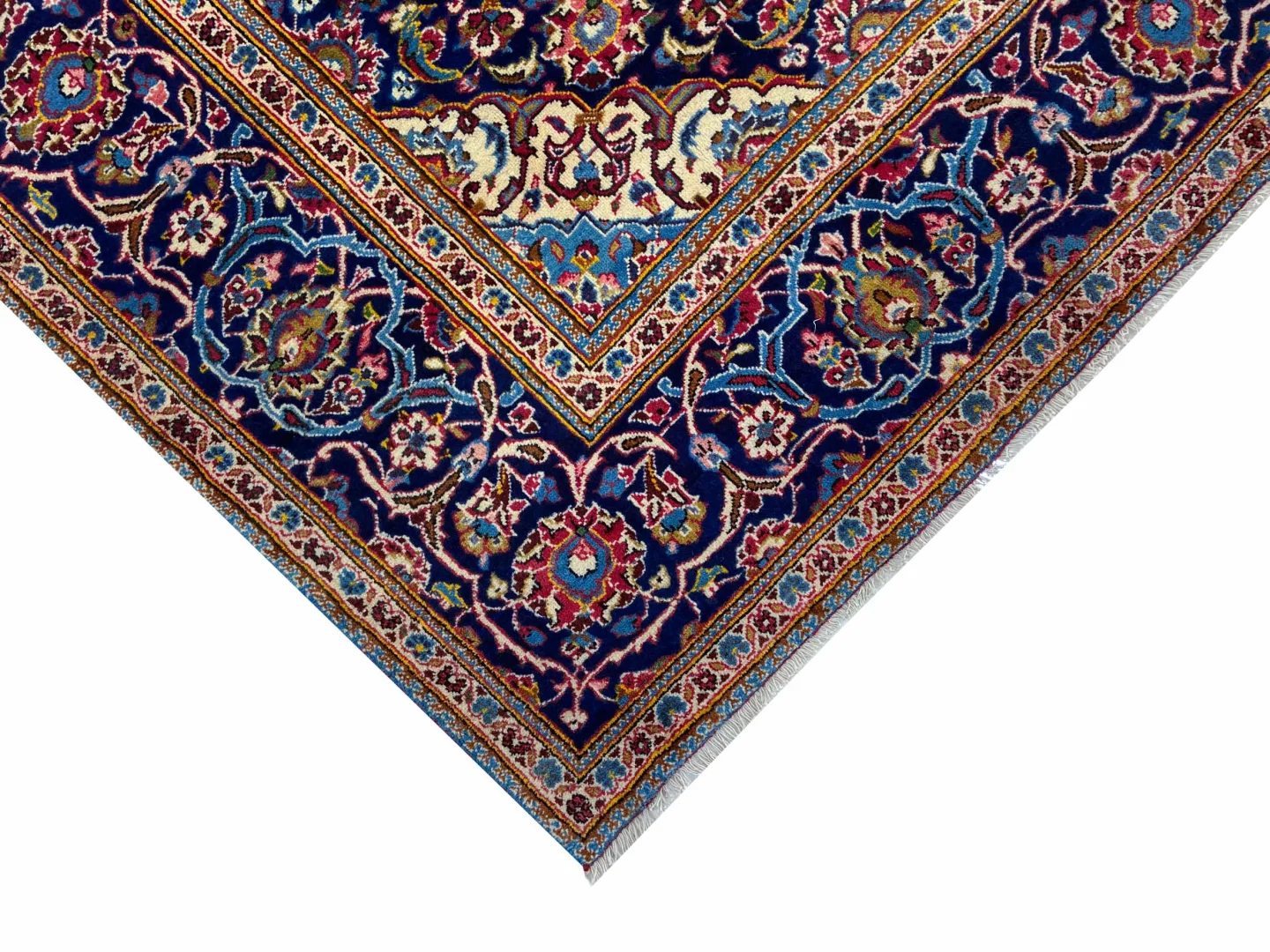 Perserteppich Keshan 353 x 241 cm Wolle handgeknüpft