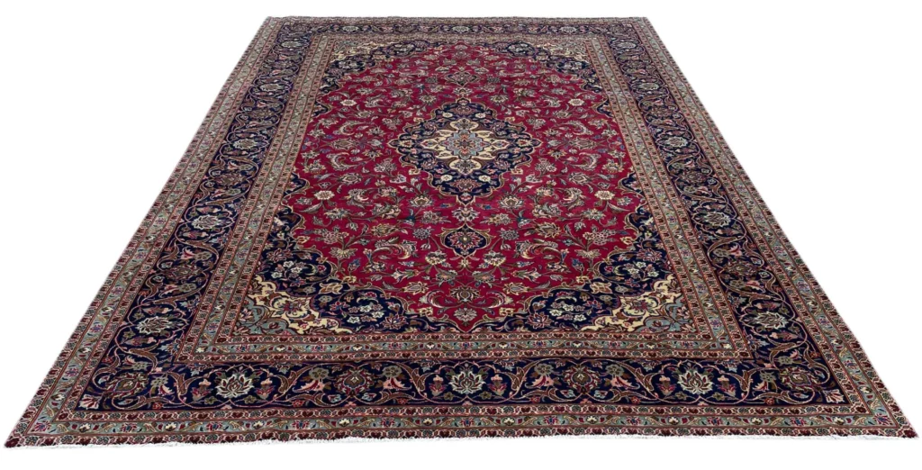 Perserteppich Keshan 356 x 245 cm Wolle handgeknüpft