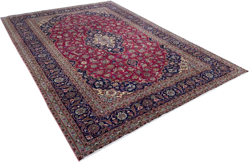 Perserteppich Keshan 356 x 245 cm Wolle handgeknüpft