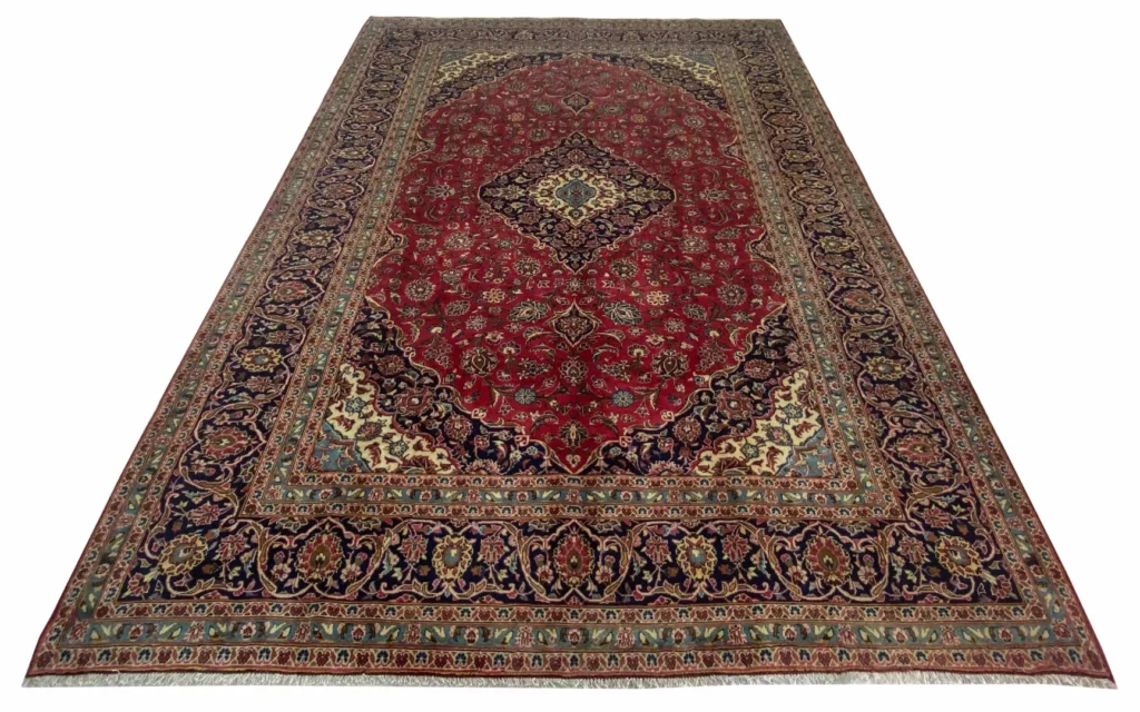 keshan-teppich-355-x-242-cm-150000-300000-knoten-handgeknupft-1 Perserteppich Keshan 355 x 242 cm Wolle handgeknüpft