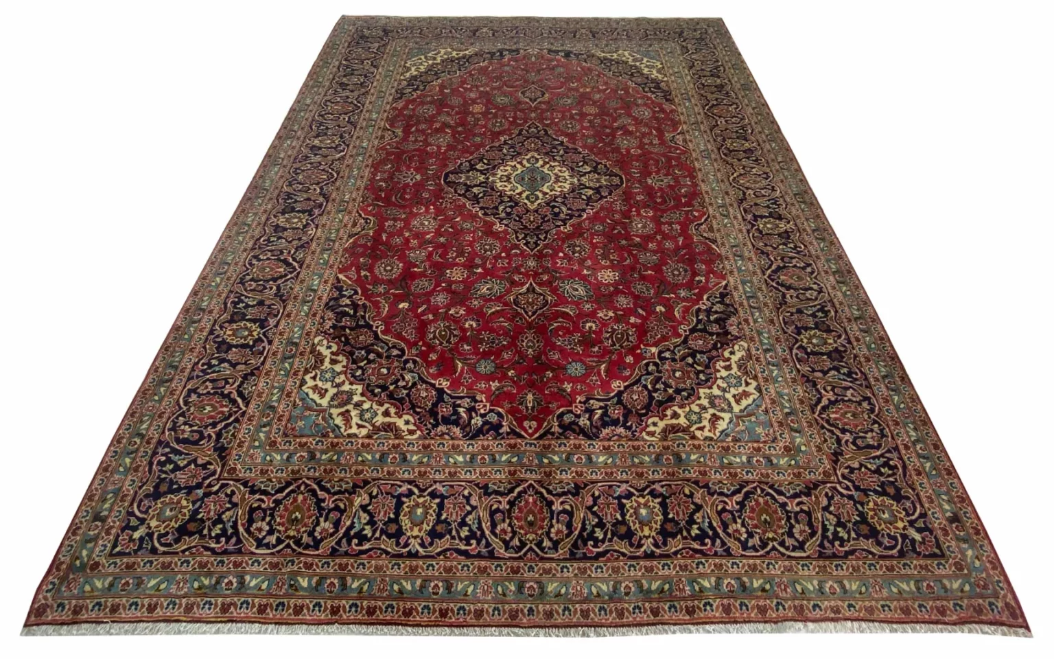 keshan-teppich-355-x-242-cm-150000-300000-knoten-handgeknupft-1 Perserteppich Keshan 355 x 242 cm Wolle handgeknüpft