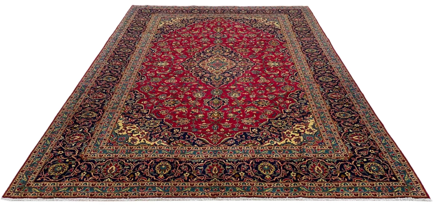 Perserteppich Keshan 357x250 cm Wolle handgeknüpft
