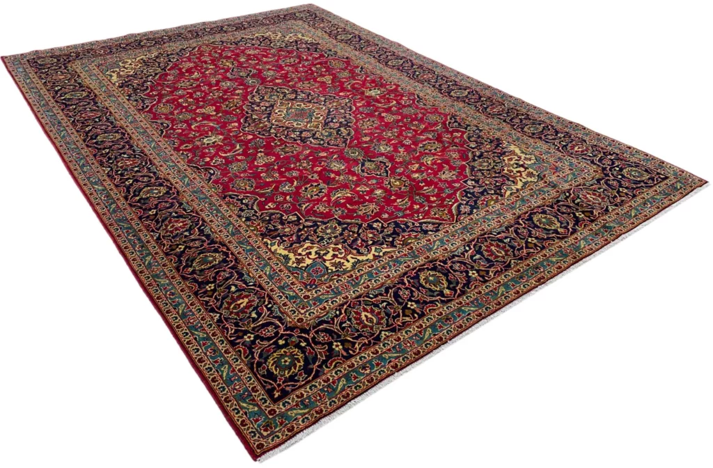 Perserteppich Keshan 357x250 cm Wolle handgeknüpft