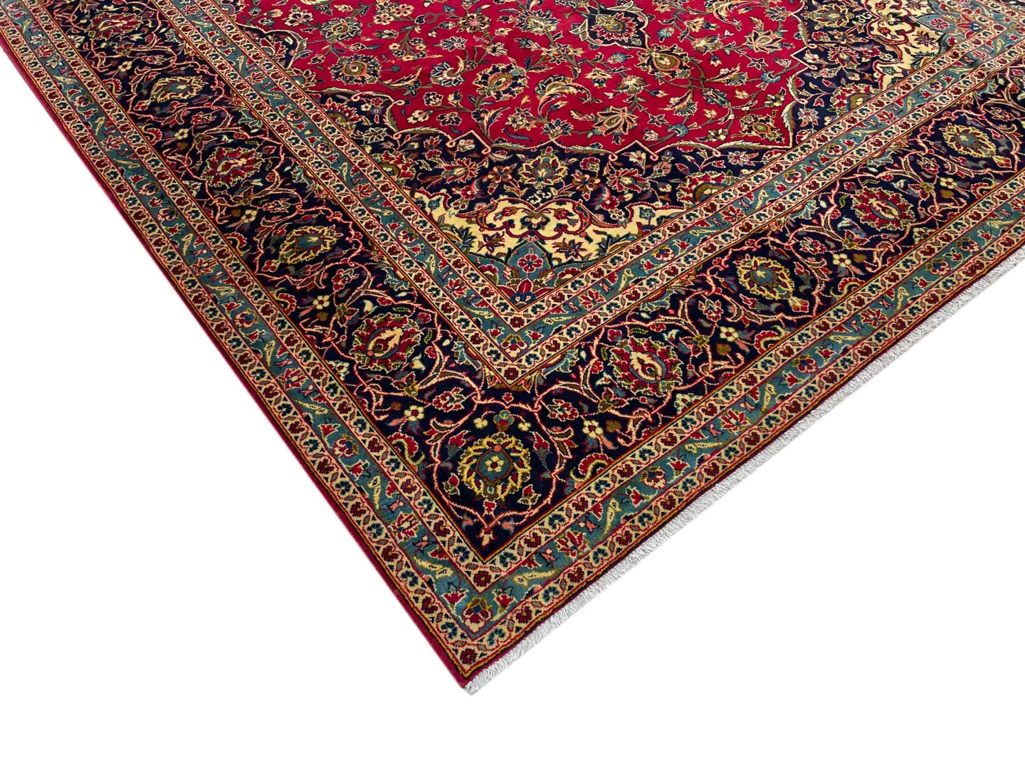 Perserteppich Keshan 357x250 cm Wolle handgeknüpft