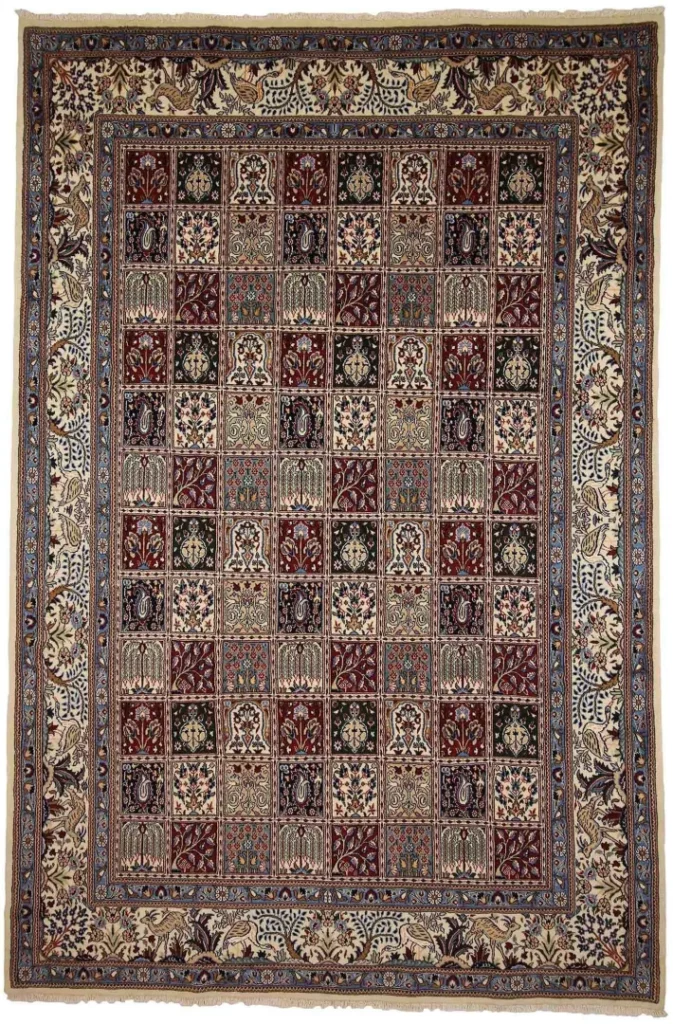 Perserteppich Moud 296 x 198 cm Schafwolle handgeknüpft