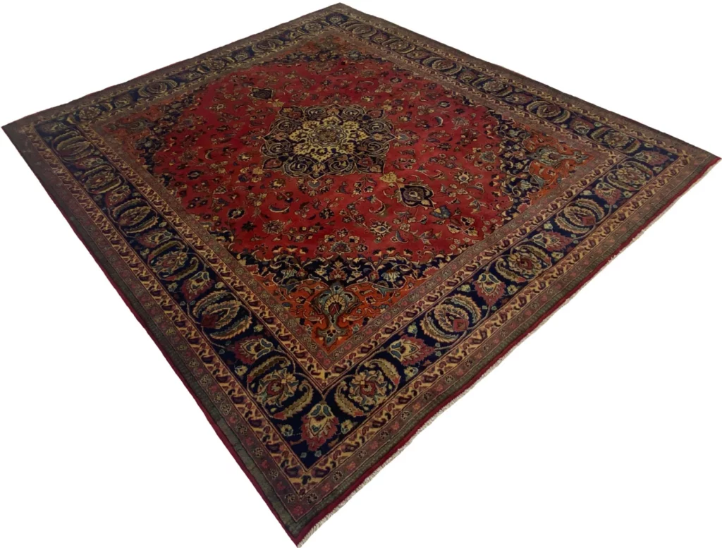 Perserteppich Maschhad 290 x 255 cm Wolle handgeknüpft