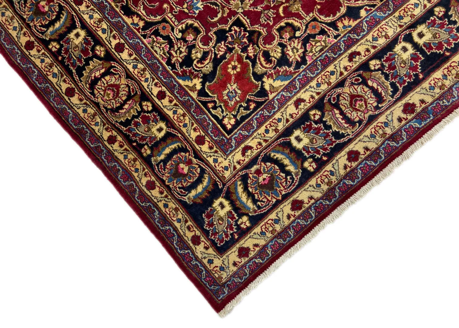 maschhad-orientteppich-292x204-cm-250000-knoten-florales-muster-handgeknupft-3 Perserteppich Maschhad 292 x 204 cm Wolle handgeknüpft