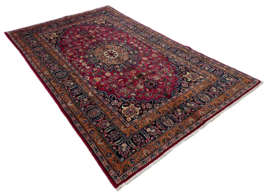 maschhad-orientteppich-292x184-cm-florales-muster-250000-knoten-handgeknupft-2 Perserteppich Maschhad 292 x 184 cm Wolle handgeknüpft